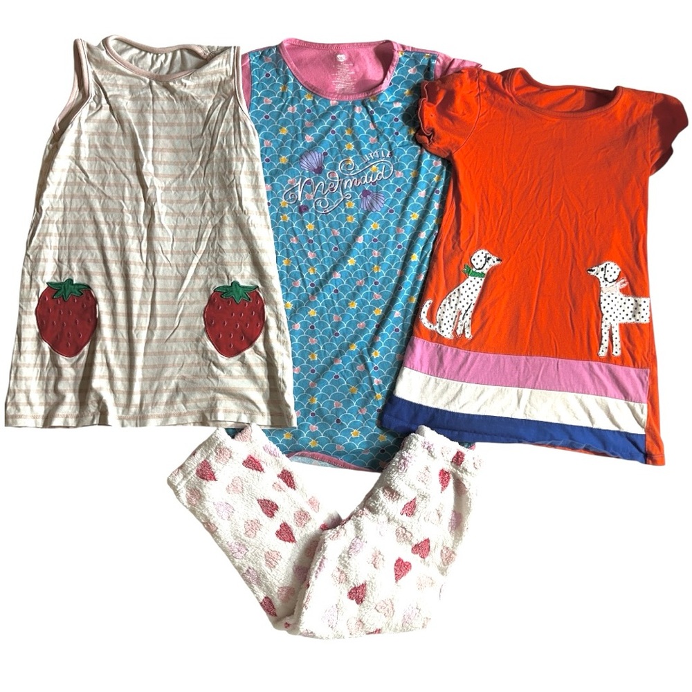 Bundle of girls loungewear play dresses size 5/6